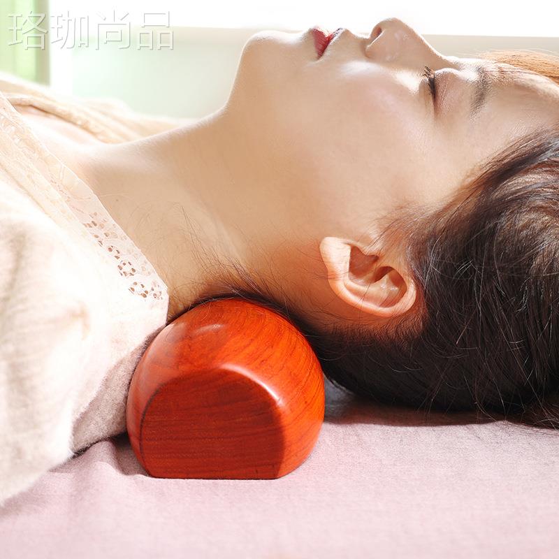 2025新款花梨木实木颈椎木枕头颈椎按摩圆木质睡觉硬枕保健护颈枕