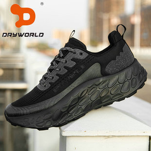 Dryworld巨沃德运动鞋旗舰店夏季网面男跑鞋厚底防滑减震户外女鞋