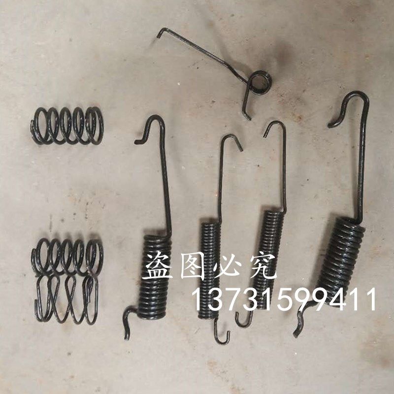 叉车配件 制动器回位弹簧前轮轮毂拉弹簧 刹车弹簧适用于合力龙工