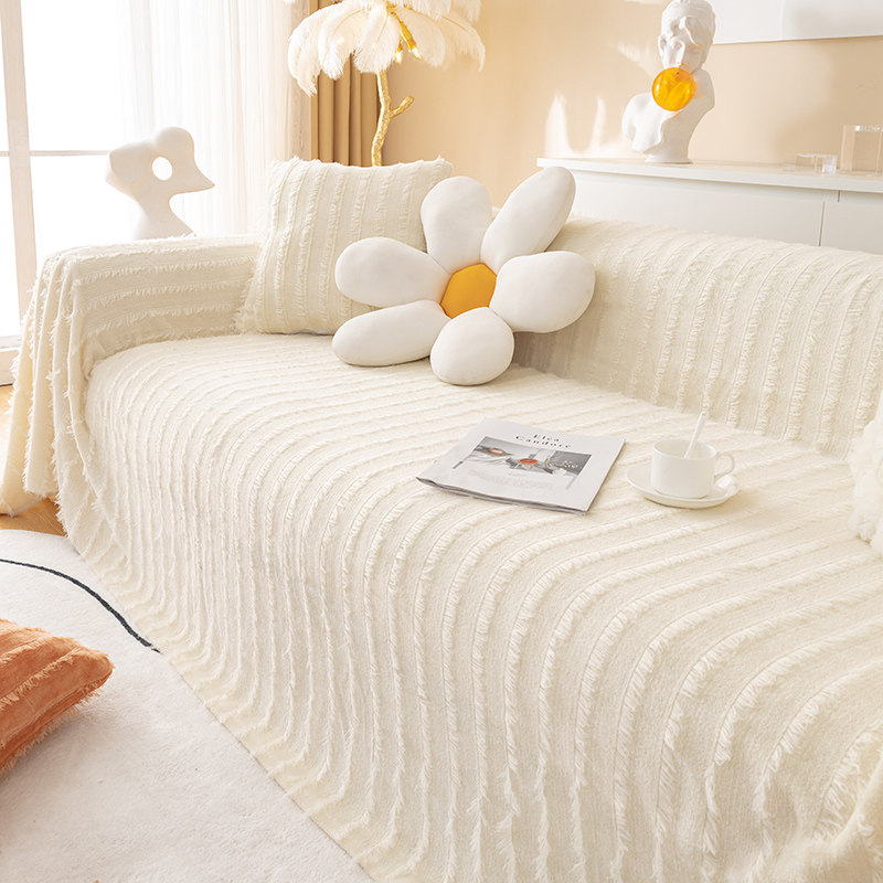 四季通用沙发全盖布巾万能垫加厚ins风现代简约套罩垫子冬季毛绒