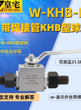 锻钢高压球阀KHB 外螺纹焊接管液压球阀WBKH 315MPa 16 27 30