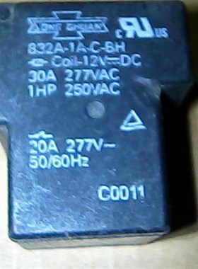 832A1ACBH  12VDC   单触 松川拆机正品继电器