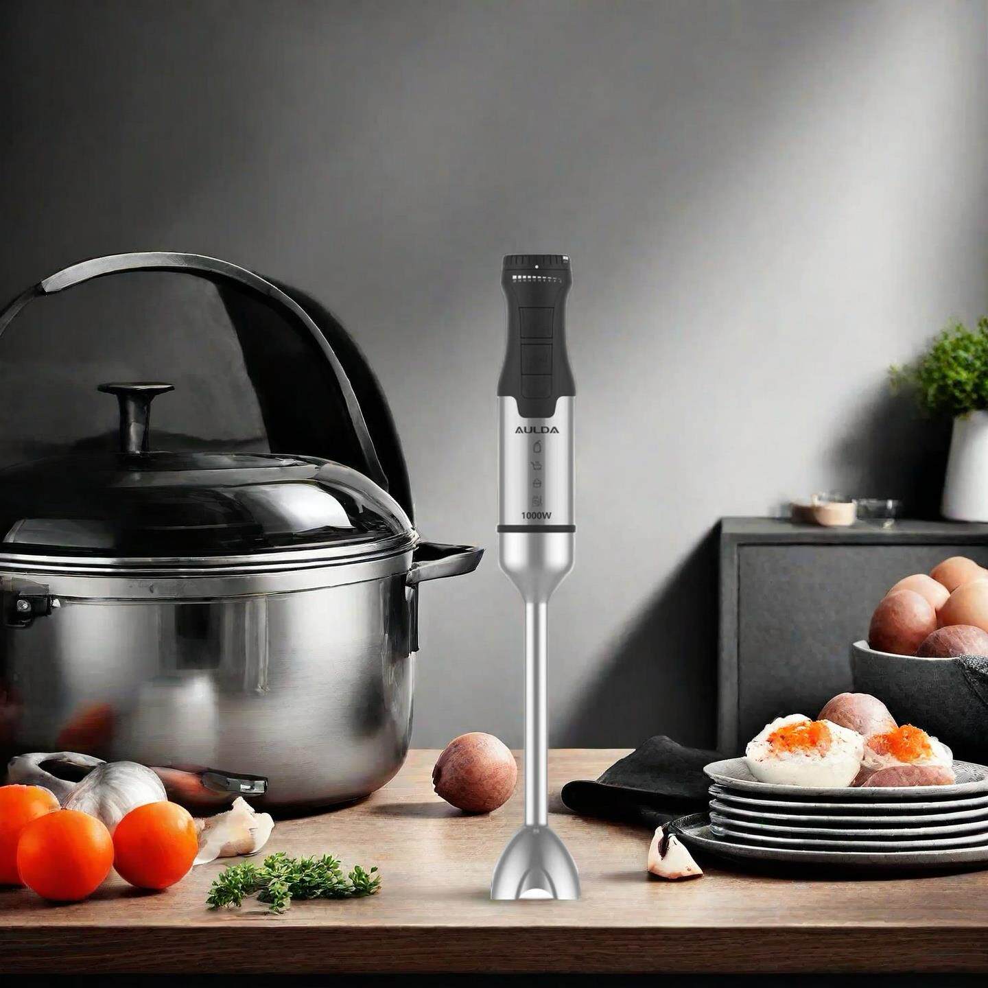 AULDA无线料理棒婴儿辅食机打蛋器家用电动搅拌机小型绞肉榨果汁