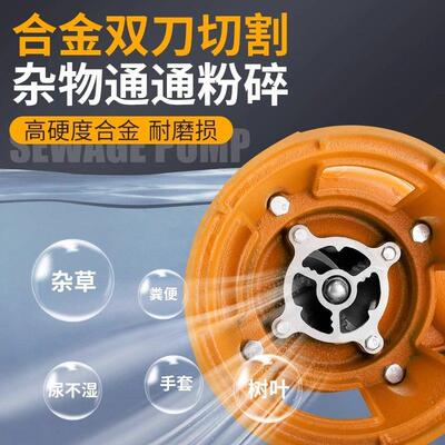 SRSC上海人民工程污水泵法兰无堵塞潜水排污泵农用化粪池切割泵