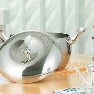 欧式意美特24cm不锈钢汤锅18-10医用316不锈钢一体成型炖锅煲粥锅