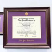 B美国毕业证书装 裱展示框画 画框相框实木挂墙框a3框a4证书框可定