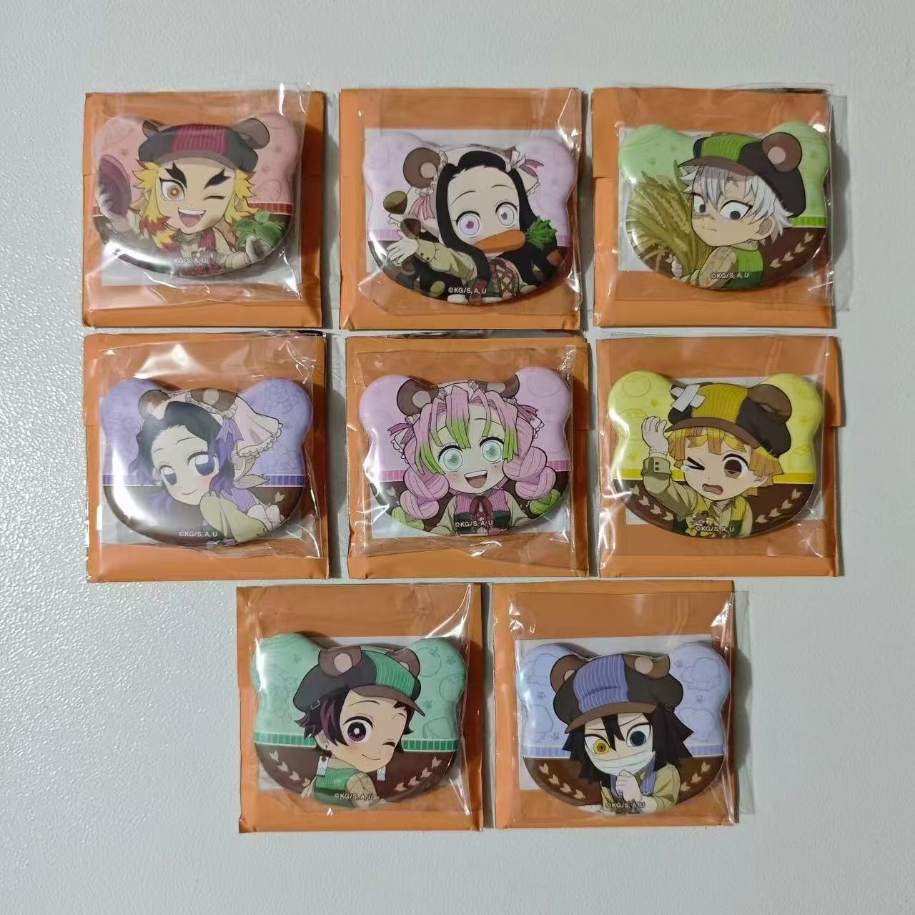 日谷鬼灭之刃秋收祭熊耳吧唧徽章无一郎义勇蜜璃蝴蝶忍全集中周边