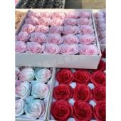 苏醒玫瑰肥皂花头情人节永生花香皂花头diy花束礼物装 饰花朵