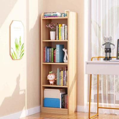 超薄书柜超薄20cm储物架18cm宽25窄书架80长60落地式50cm柜
