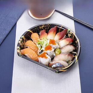 新款半月盘寿司盒拼盘 拼盘盒 打包盒 半圆形寿司盒 50个起包邮