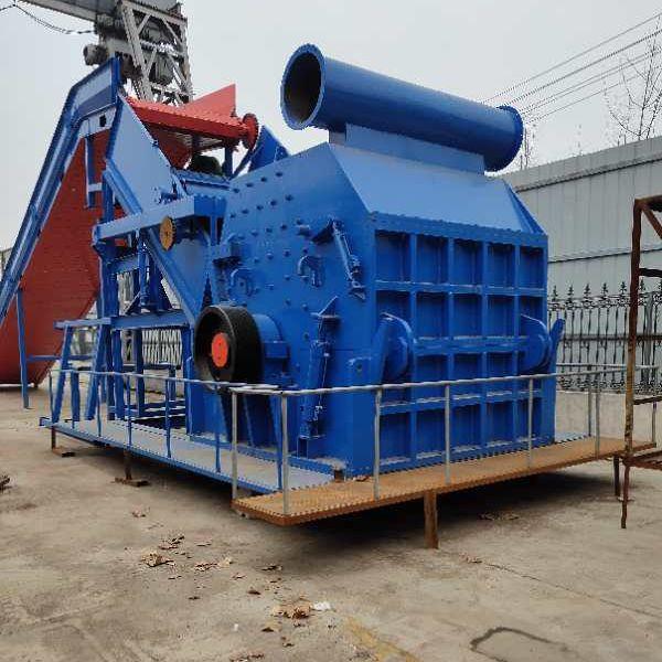 铁皮彩钢瓦啤酒易拉罐废钢管破碎机金属工业级粉碎设备