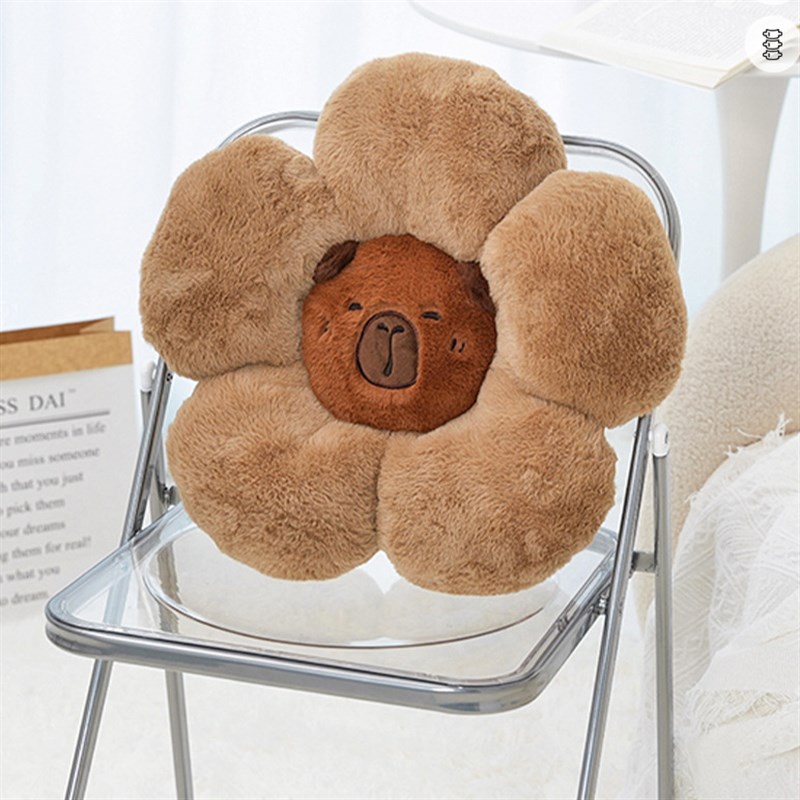 卡皮巴拉坐垫椅子垫办公室座椅久坐蒲团学生宿舍椅子花朵屁股垫子