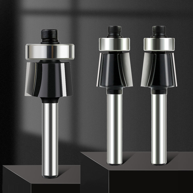 乐匠木工滚珠斜边修边刀封边条PC修边倒角正反转铣刀2/刃1/柄