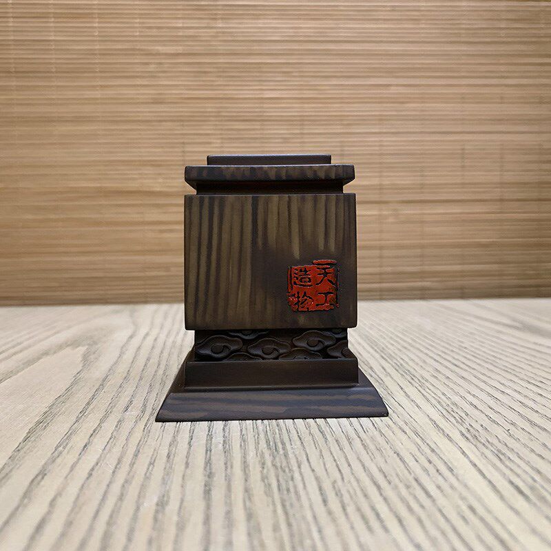 云台底座石奇石底座树脂摆放盘艺术创意通用仿实木架