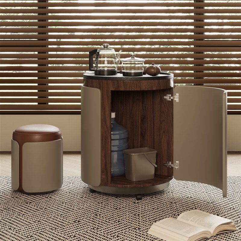 阳台小茶车火烧石茶几沙发边几小户型新中古风木泡茶台,住宅家具,家用茶台/茶桌,淘宝优惠券,粉丝福利购,淘宝优惠卷