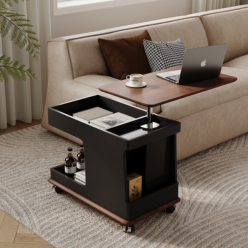 IFJE 带轮小推车沙发茶几临时办公休闲小桌子中古可移动升降边柜