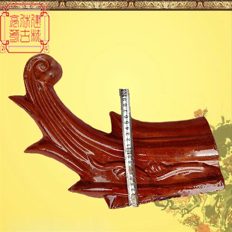 仿古琉璃瓦翘角全瓷屋顶建筑用瓦片琉璃瓦新农村别墅瓦片