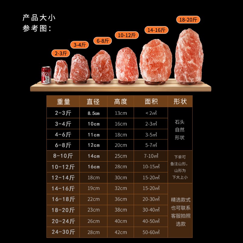喜马拉雅盐石招财睡眠天然盐灯乔迁卧室氛围灯