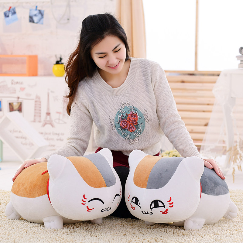 娘口夏目友帐猫咪老师公仔毛绒爱娃娃玩偶睡觉抱枕女