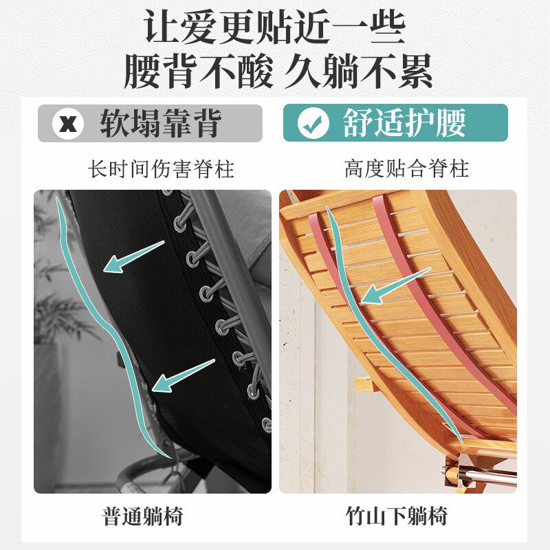 摇摇椅竹子躺椅夏季午休凉椅阳台休闲逍遥椅老靠背睡椅
