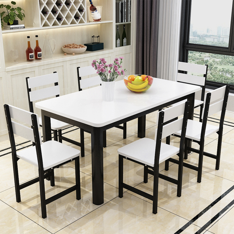 餐桌椅长方形人人家用经济型餐桌现代小户型吃饭桌子