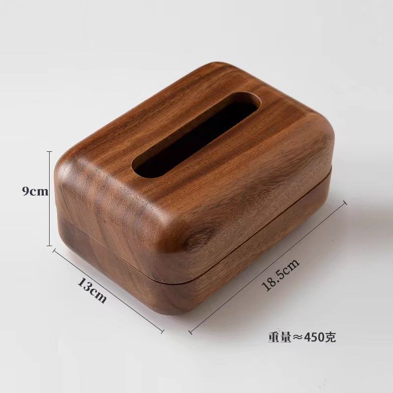 胡桃木色实木盒家用客厅磁吸现代餐桌茶几复古酒店书房,收纳整理,纸巾盒,淘宝优惠券,粉丝福利购,淘宝优惠卷