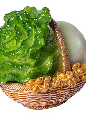 小白菜百财如意白菜如意家居办公桌小饰品业礼品乔迁工艺品