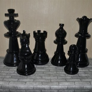 国际象棋国王皇后现代装饰品家居酒吧园别墅工艺品摆设