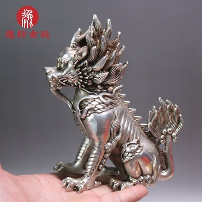 古玩收藏品纯铜瑞兽獬豸摆件律师法务法官办公室装饰开业乔迁礼品