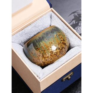 陶瓷主人杯单杯结晶釉大号功夫品茗杯高端茶盏喝茶茶杯 月窑记