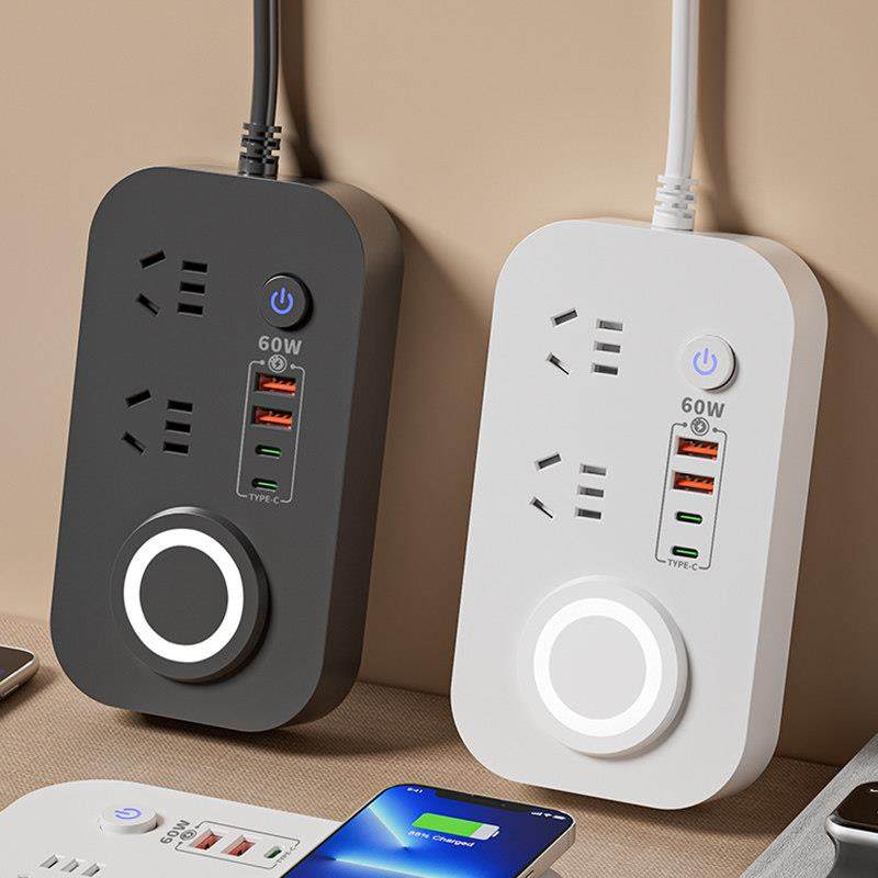 无线充电插座插排60W超级快充带USB家用办公宿舍多功能插线板长线,电子/电工,USB/快充/无线充电排插,淘宝优惠券,粉丝福利购,淘宝优惠卷