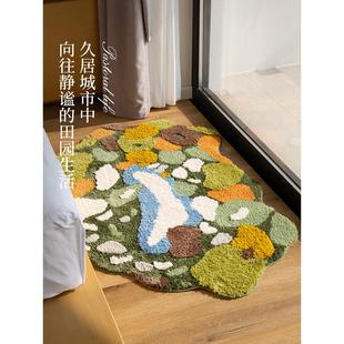 苔藓地毯ins风客厅沙发地毯苔藓异形地垫房间床边轻奢高级地垫