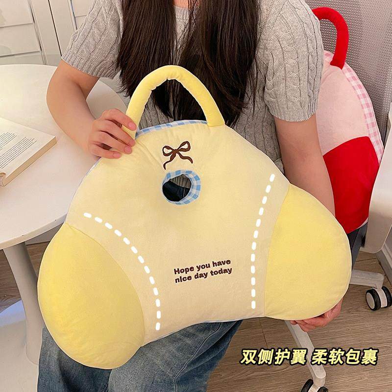 蝴蝶结靠垫多功能抱枕腰靠学生宿舍办公室午睡沙发久坐护腰椅靠背,居家布艺,腰靠垫,淘宝优惠券,粉丝福利购,淘宝优惠卷