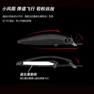 25款EWE美夏长江一号沉水米诺铅笔路亚饵远投翘嘴鱤鱼海鲈鱼饵