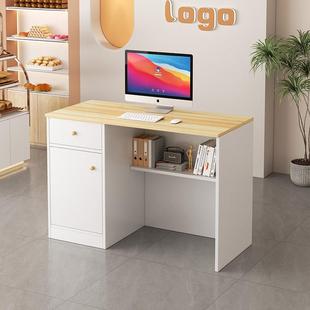 简约服装店商用吧台收银台美容院前台接待台女装店铺小型柜台桌子