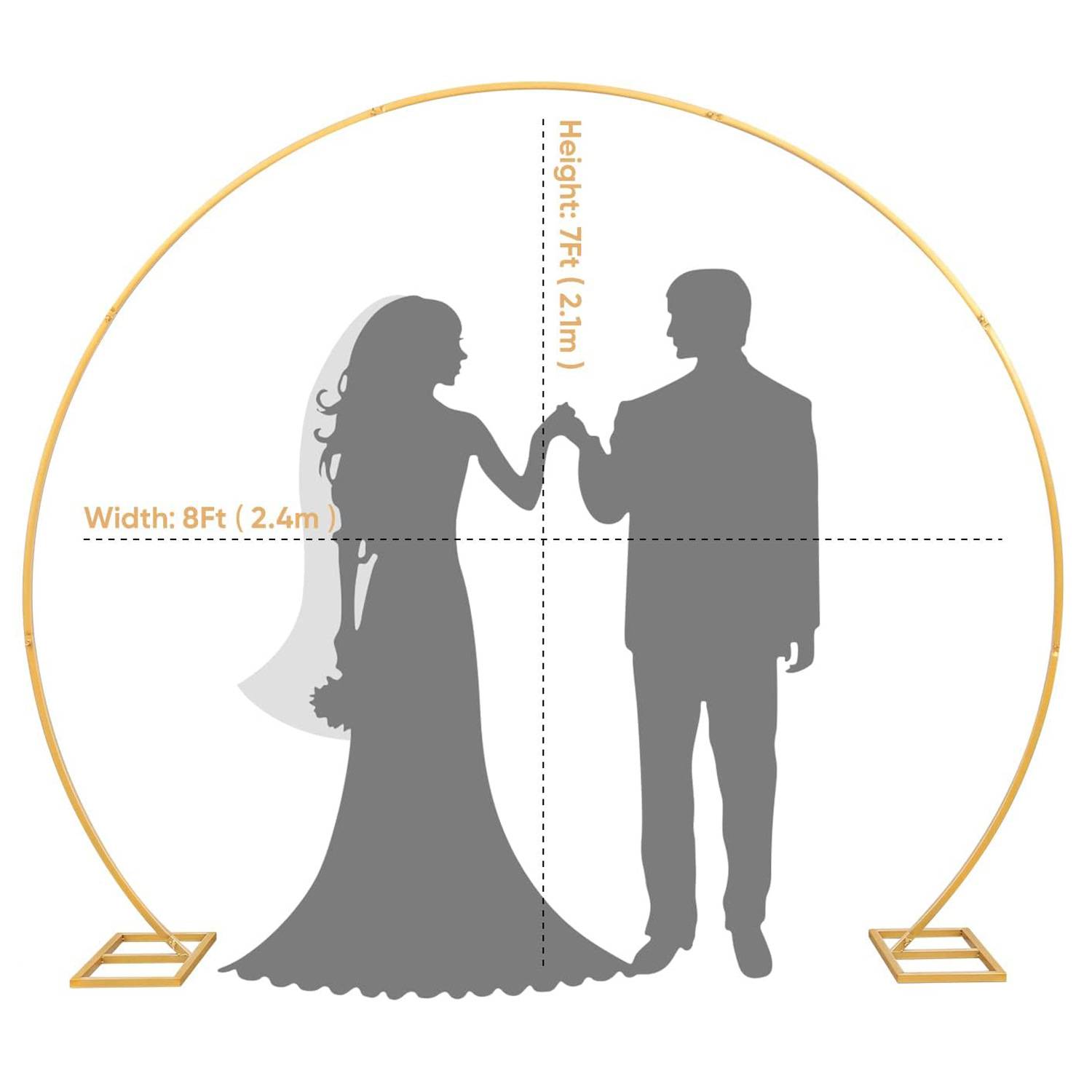 金属结婚礼拱门铁艺婚庆专用半圆拱形支架子草坪花架圆形装饰道具