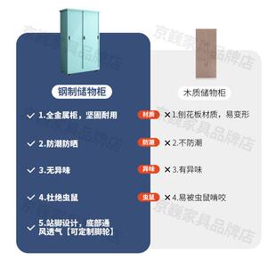 钢制杂物柜阳台储物柜防晒防水户外大容量铁皮衣柜家用卧室收纳柜