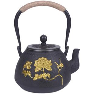 玄关摆件软装 新中式 饰品创意家居茶餐厅茶室复古泡茶壶铸铁壶吊壶