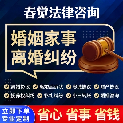 婚姻法律咨询抚养权财产分割小三转账彩礼纠纷线上法律援助咨询