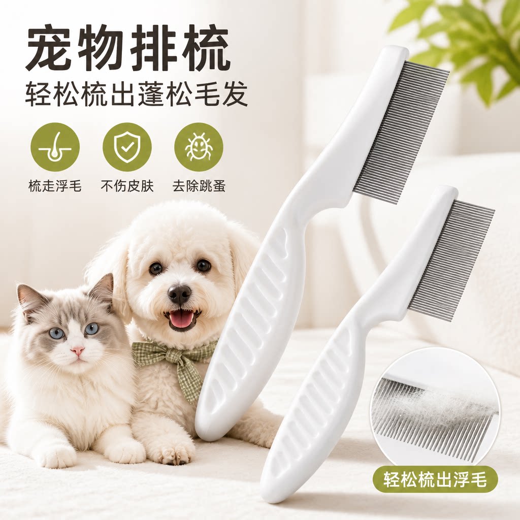 狗狗梳子猫梳毛专用猫咪排梳泰迪