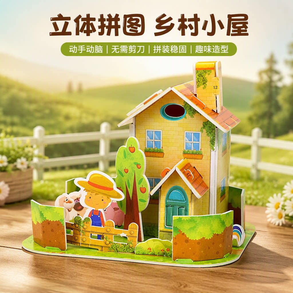 儿童3d立体拼图益智玩具
