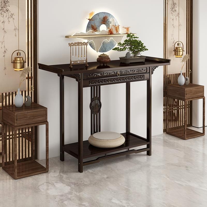 供桌香案家用新中式案台供佛龛桌财爷柜子神台客厅玄关桌条案佛台