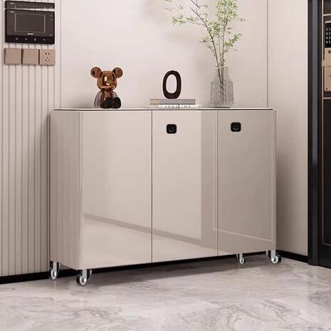 门口鞋柜室外过道电梯口楼道带轮子万向轮指纹锁鞋柜门外柜可移动