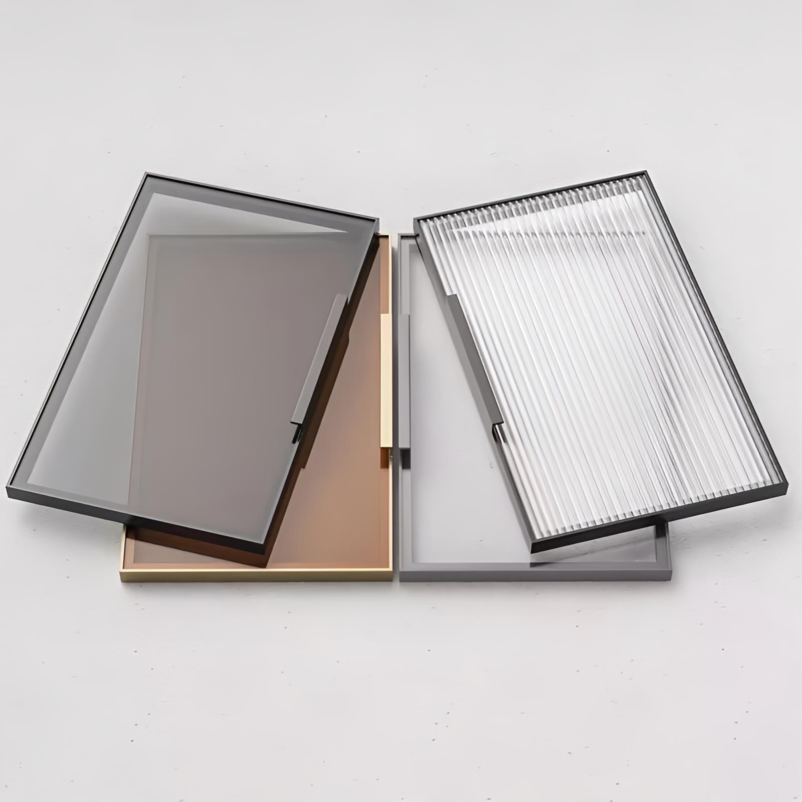 佛山玻璃柜门窄边铝合金框酒柜餐边柜上下翻玻璃门书柜门衣柜移门