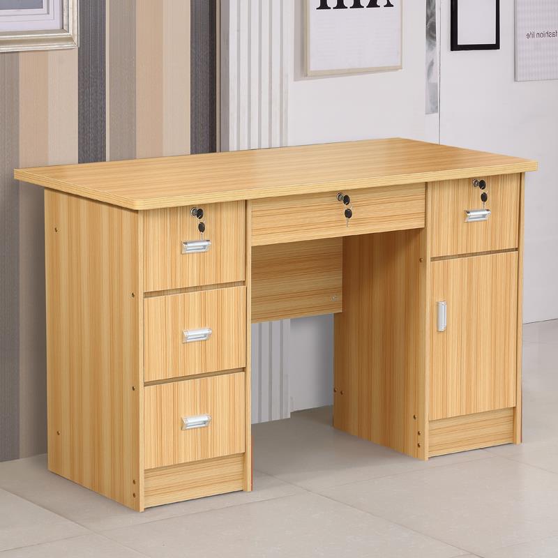 办公桌家用写字台学生带锁带抽屉简约1.2米台式电脑桌卧室小书桌