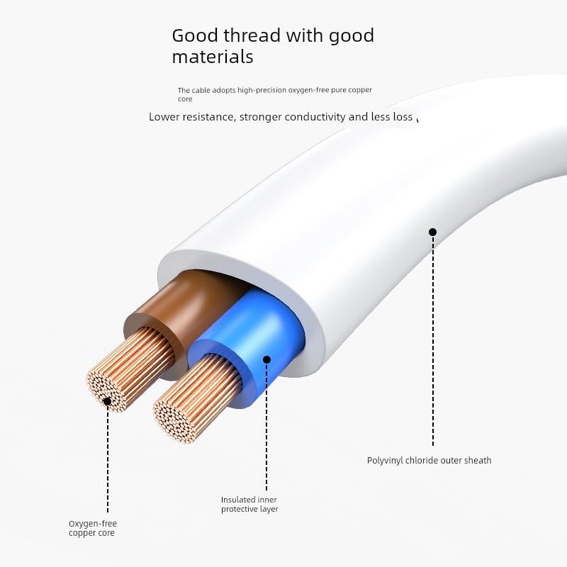 国标纯铜芯RVVB白色护套线2芯0.5 1.0 1.5 2.5平方电源线电线软线