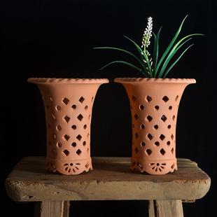 风兰花盆镂空富贵兰万年青日本盆天山兰花盆附生兰花小盆景透气盆