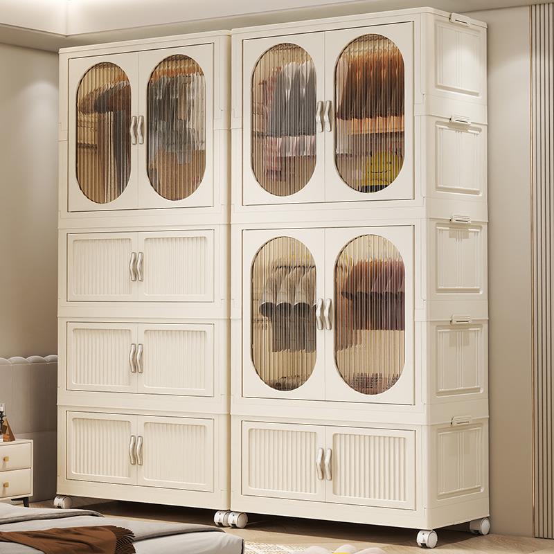 儿童简易衣柜卧室家用免安装折叠收纳箱衣服收纳柜现代简约储物柜