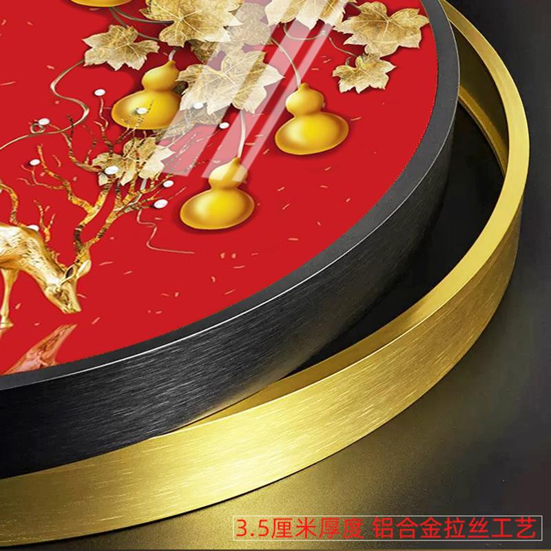 圆形铝合金十字绣钻石画画框带有机玻璃背板裱框自己装2024新款