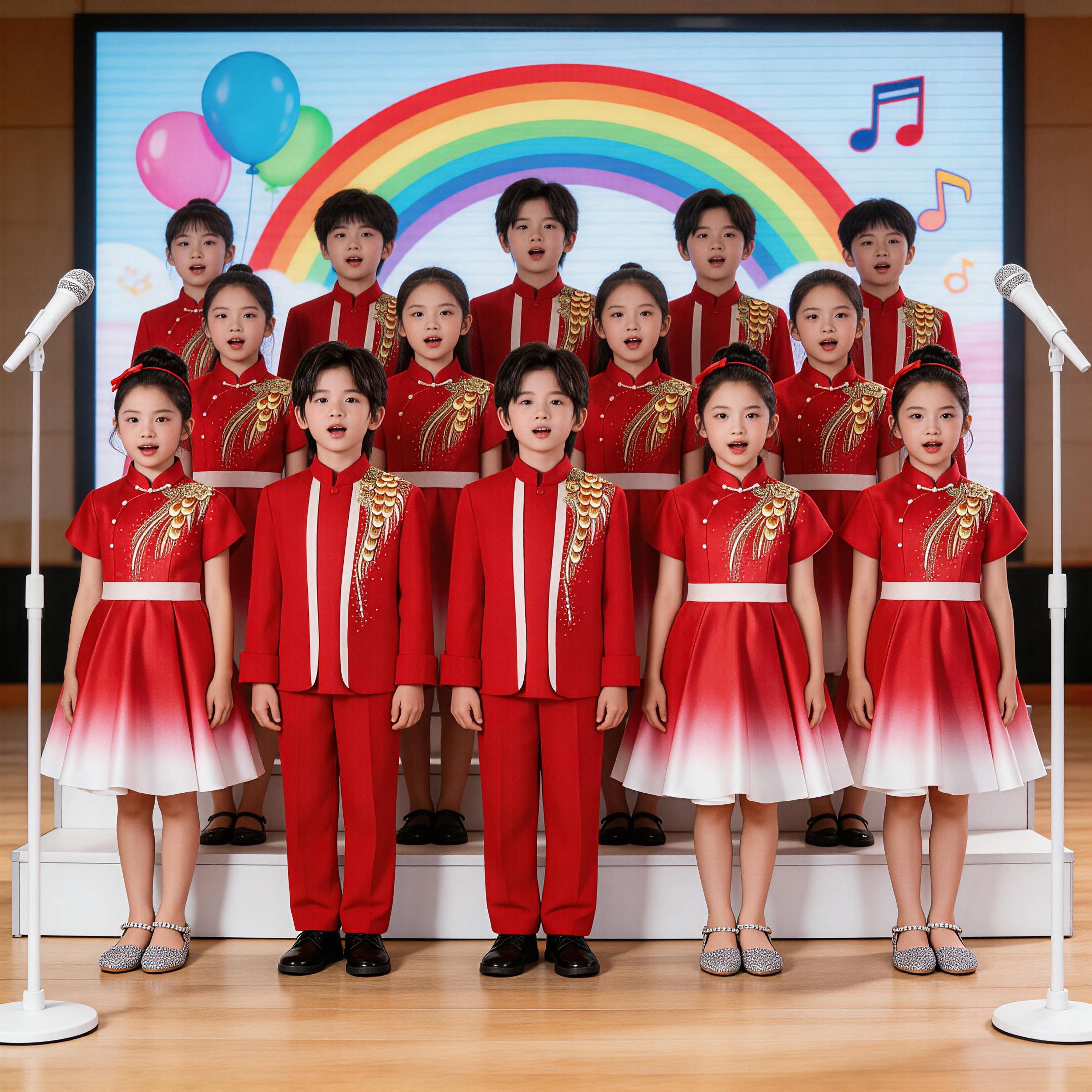爱国主题中小学生表演服